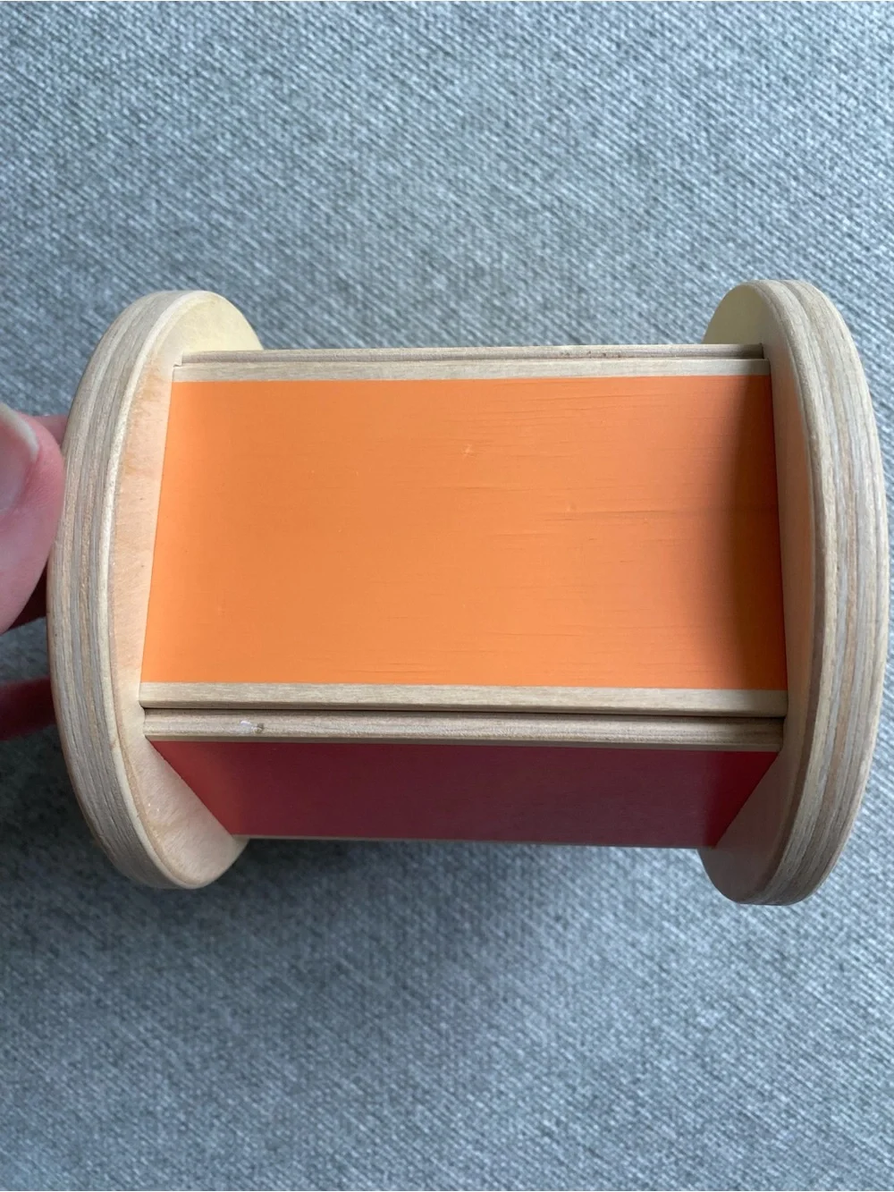 Lovevery Spinning Drum Toy - Blue & Lime
